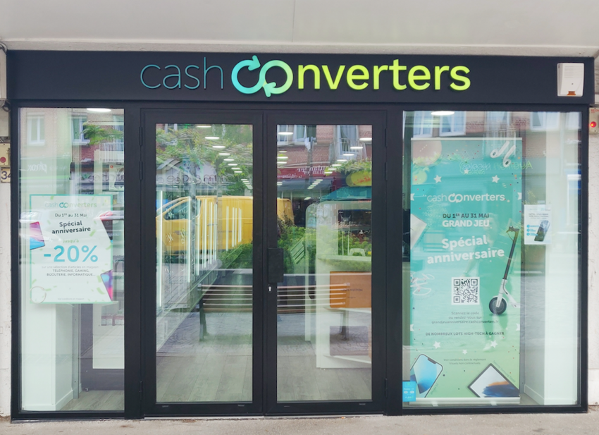 Nouvelle enseigne pour Cash Converters Abbeville.
