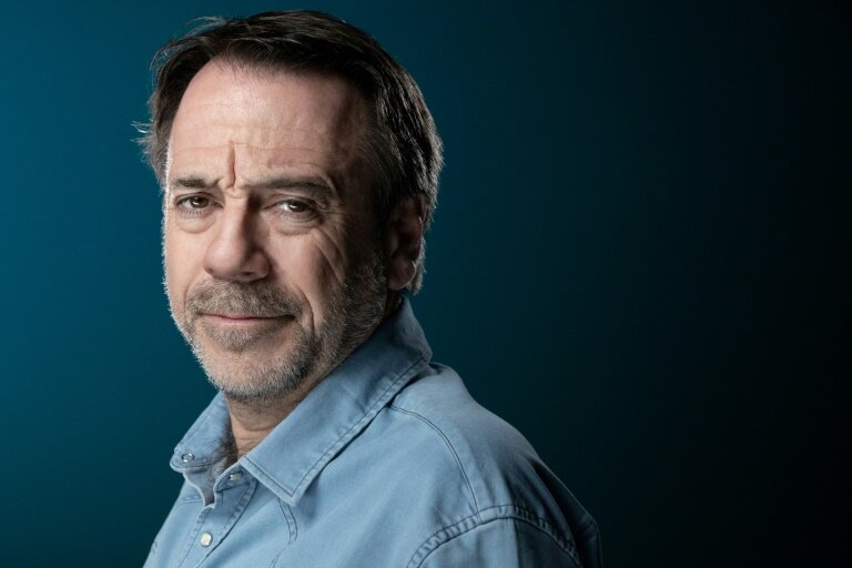 L'écrivain de romans à suspense Michel Bussi, le 28 janvier 2022 à Paris © JOEL SAGET