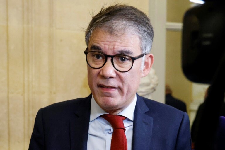 Le premier secrétaire du PS Olivier Faure le 19 décembre 2023 à Paris © Ludovic MARIN