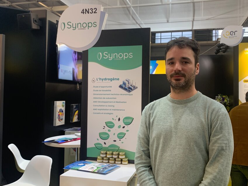 Pierre Garreau a cofondé Synops Conseil en 2022. Le bureau d’étude participait au salon Hyvolution. (© Aletheia Press/LBrémont)