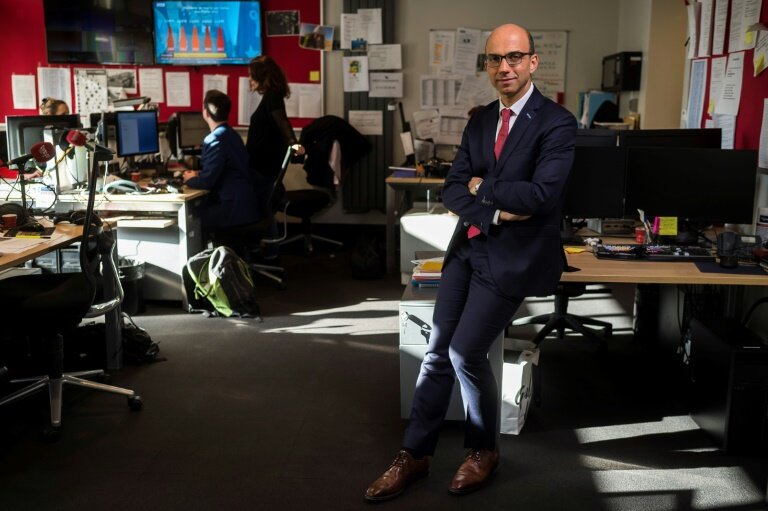 Le nouveau dirigeant de LCP, Emmanuel Kessler, le 8 novembre 2016 à Paris © LIONEL BONAVENTURE