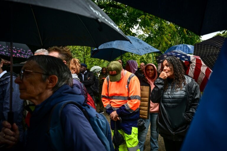 Hommage à l'employé municipal Lilian Dejean à Grenoble, le 9 septembre 2024 © OLIVIER CHASSIGNOLE