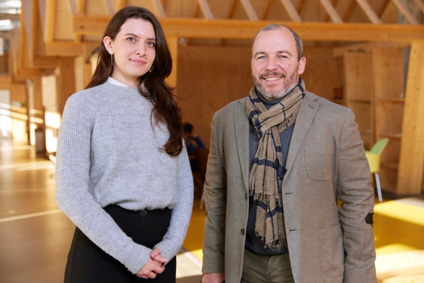 Léa Delattre, responsable régionale dans les Hauts-de-France et Sylvain Paillette, vice-président de l’association, font tout pour accompagner au mieux les entrepreneurs. ©Léna Heleta