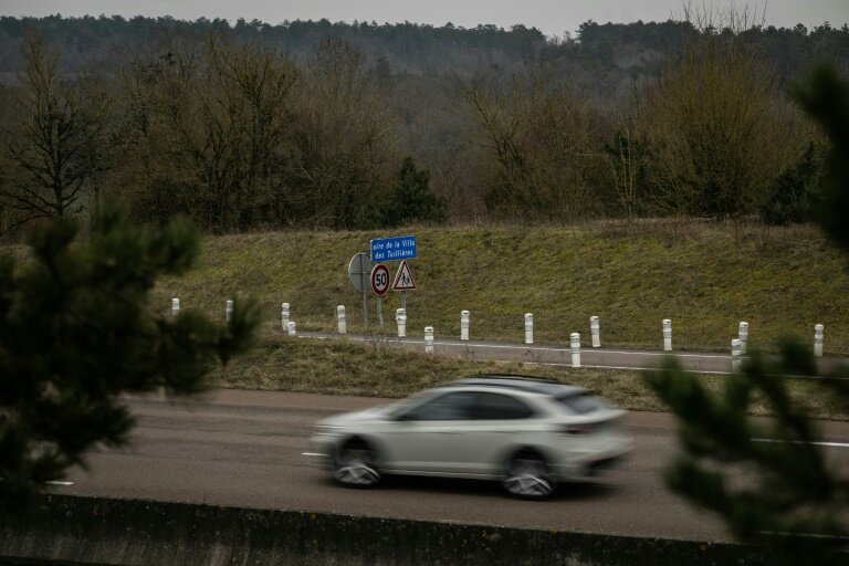 L'aire d'autoroute de Selongey (Côte-d'Or), lieu d'une fusillade entre des policiers et des passeurs,  le 8 février 2025 © ARNAUD FINISTRE