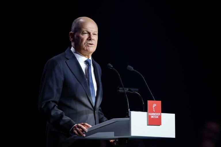Le chancelier allemand Olaf Scholz le 30 mars 2025 à Hanovre © RONNY HARTMANN