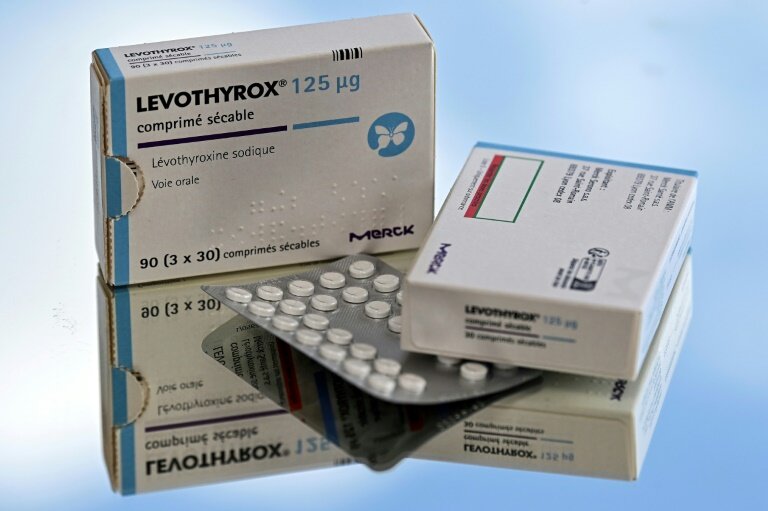 Des boîtes de Levothyrox, à Toulouse le 30 mars 2023 © Valentine CHAPUIS