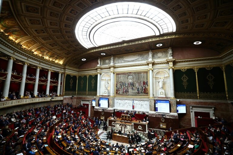 Séance à l'Assemblée nationale, le 1er avril 2025 à Paris © Anne-Christine POUJOULAT