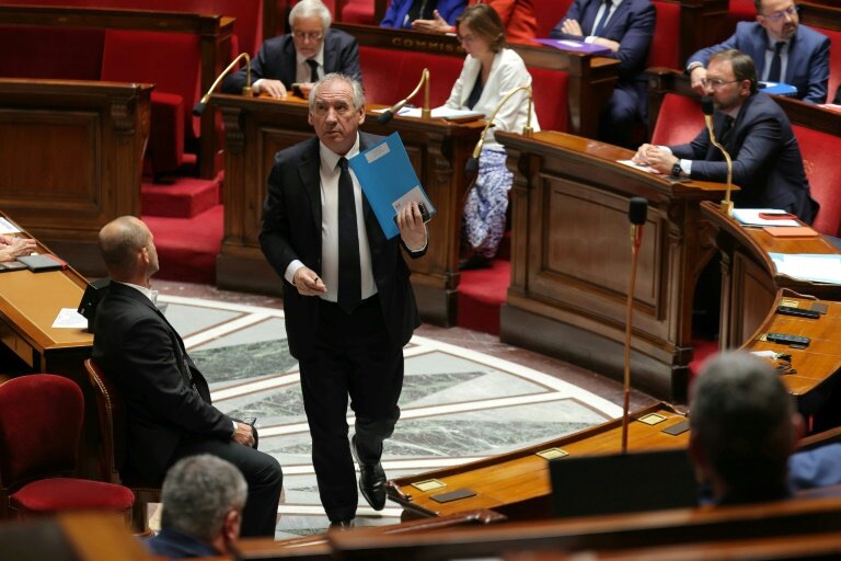 François Bayrou lors des questions au gouvernement à l'Assemblée nationale à Paris, le 30 avril 2025 © Thomas SAMSON