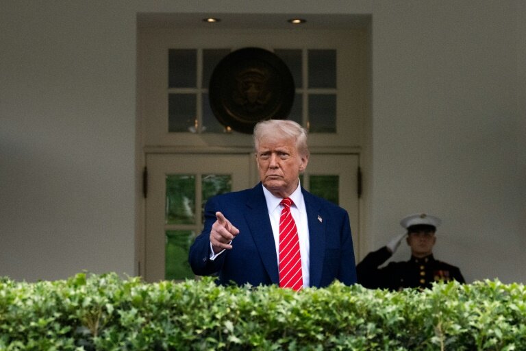 Le président américain Donald Trump à la Maison Blanche, le 8 mai 2025 à Washington © Jim WATSON