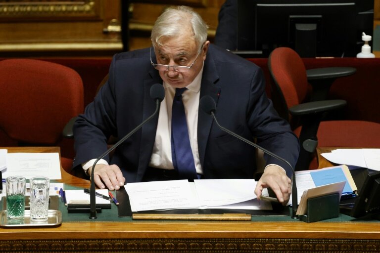 Le président du Sénat, Gérard Larcher, lors d'une session, le 23 janvier 2025 à Paris © Ludovic MARIN