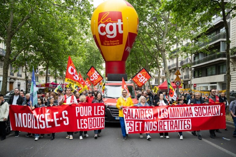 Manifestation contre la réforme des retraites à Paris, le 5 juin 2025 © Emma DA SILVA