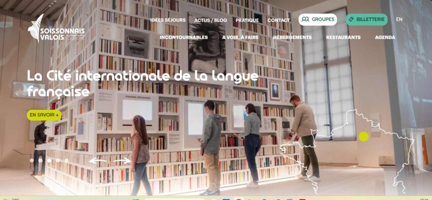 Le nouveau site de l'Office de tourisme Soissonnais Valois.