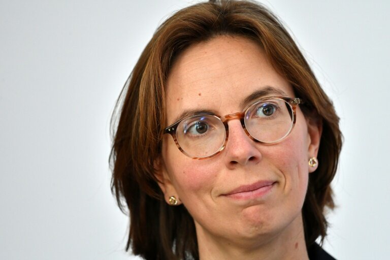 La ministre des Comptes publics Amélie de Montchalin, la préfecture d'Eure-et-Loir, àn Chartres, le 8 juillet 2025. © JEAN-FRANCOIS MONIER