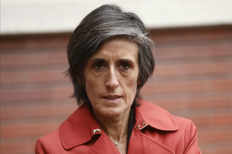 Céline Berthon, la directrice générale de la DGSI, à Saint-Ouen, le 11 mars 2025 © Yoan VALAT