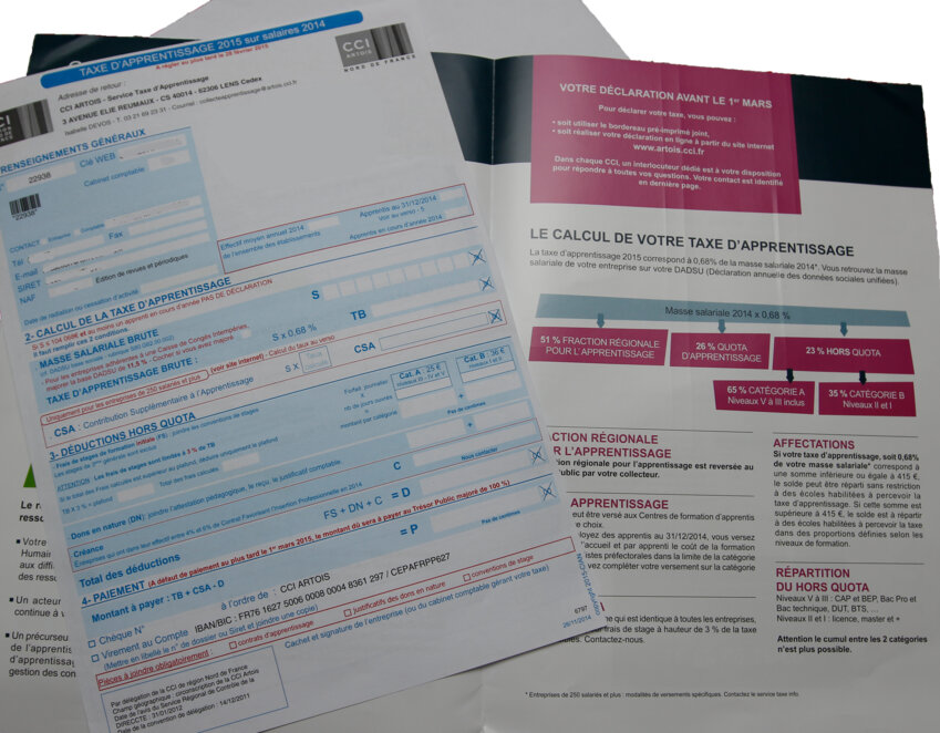 Le formulaire de collecte de la taxe d’apprentissage doit être rempli par toutes les entreprises soumises à son paiement. Elles peuvent choisir d’en verser une partie à des organismes de formation.