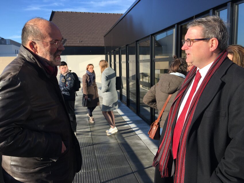(à g.) Jean-Marie Carré, président du GrandSoissons, affiche sa satisfaction. 