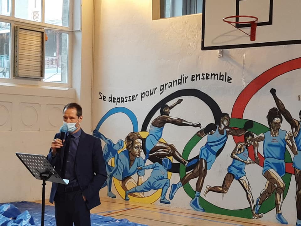 Le collège Buvignier inaugure sa peinture olympique 