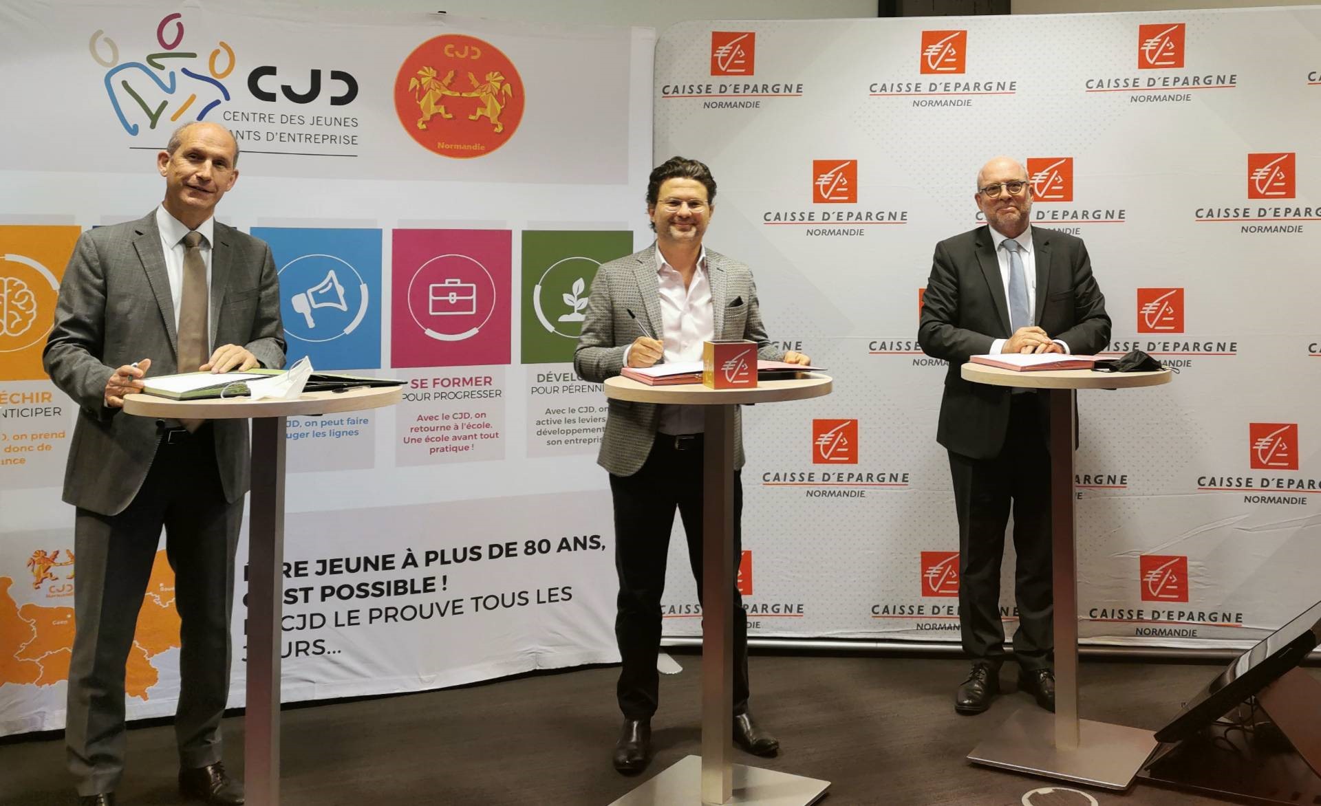 La Caisse d’Epargne Normandie et le Centre des jeunes dirigeants de Rouen ont signé un partenariat