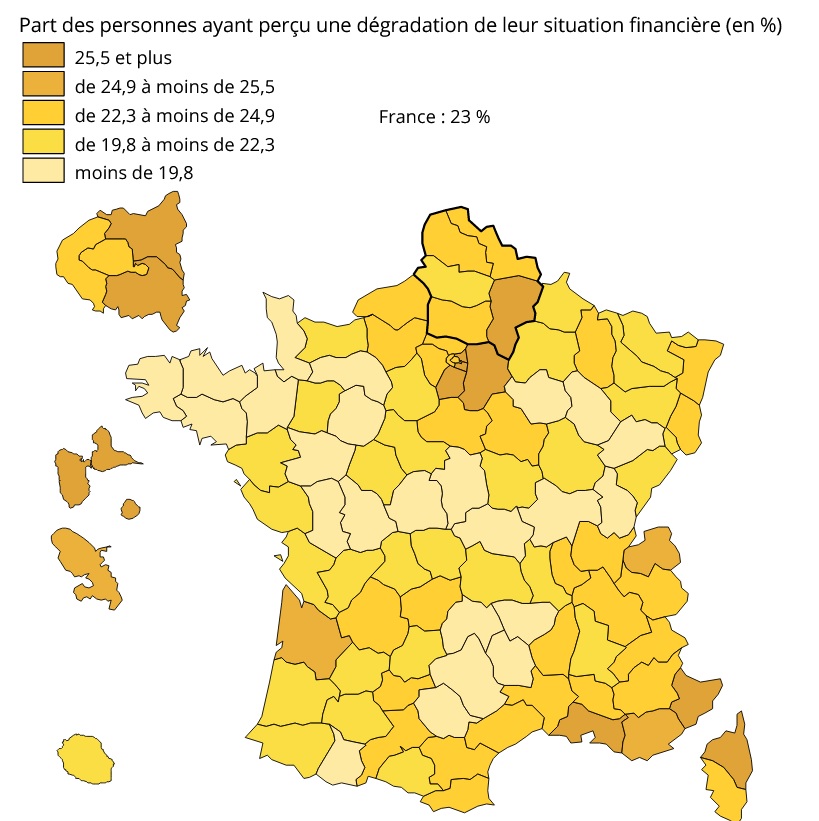 Conséquence du premier confinement : 24,1% des ménages de l'Oise ont vu leur situation financière se dégrader 