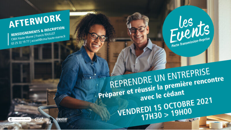 Un afterwork sur «La reprise d’entreprise : préparer et réussir la première rencontre avec le cédant»