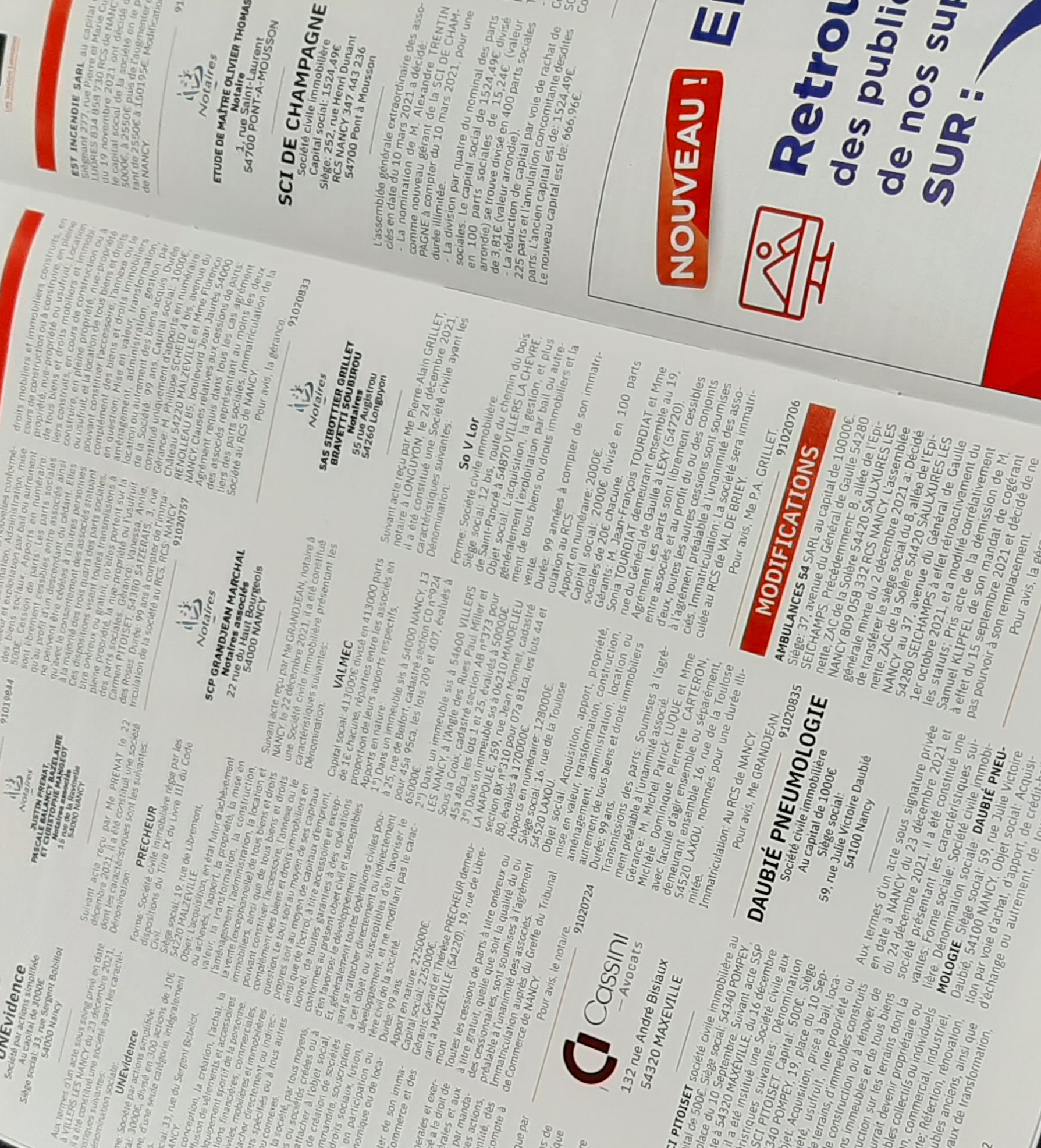 Annonces légales : du nouveau dans la tarification en 2022