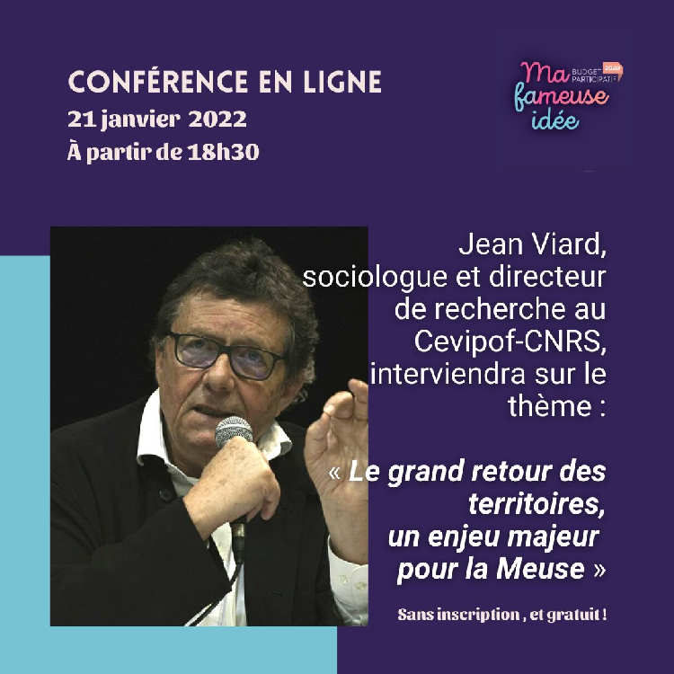 Jean Viard anime la conférence au lancement du 2e budget participatif de la Meuse