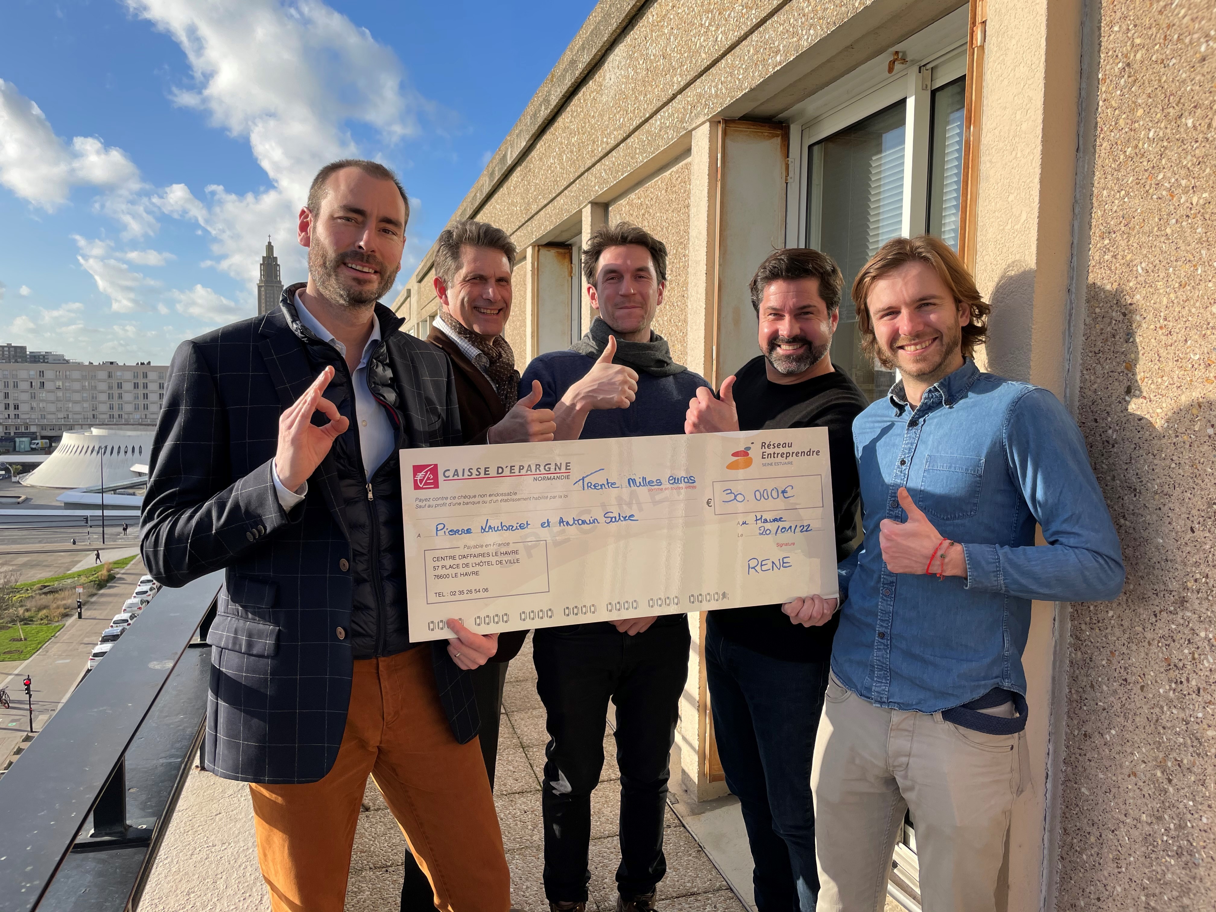 Les fondateurs de The Roof soutenus par le Réseau Entreprendre Normandie Estuaire