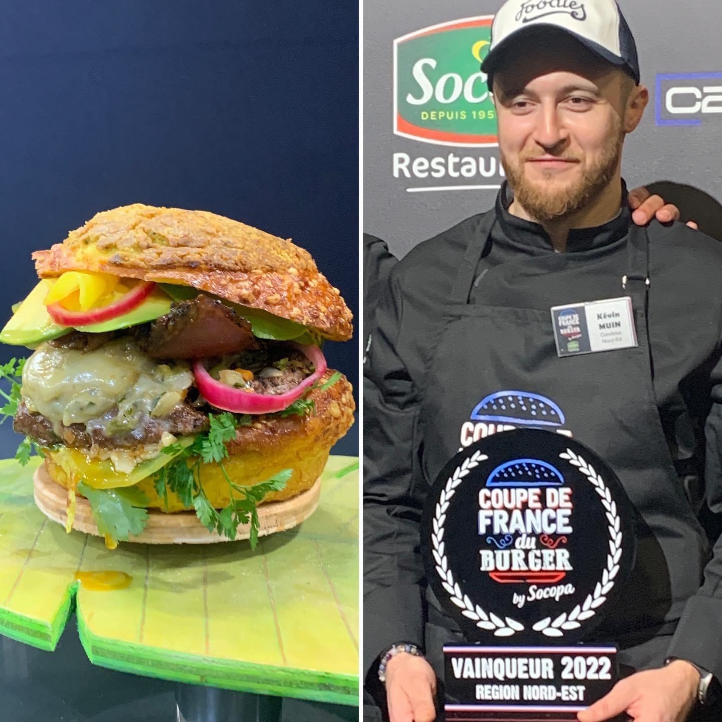 le Chef de Foodies sur le podium de la Coupe de France du Burger by Socopa 2022