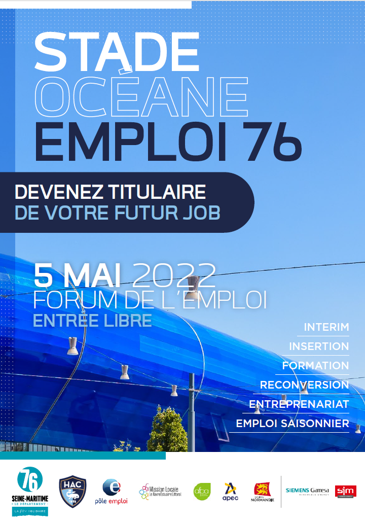 Le Département de la Seine-Maritime et le HAC organisent le Stade Océane Emploi 76, jeudi 5 mai