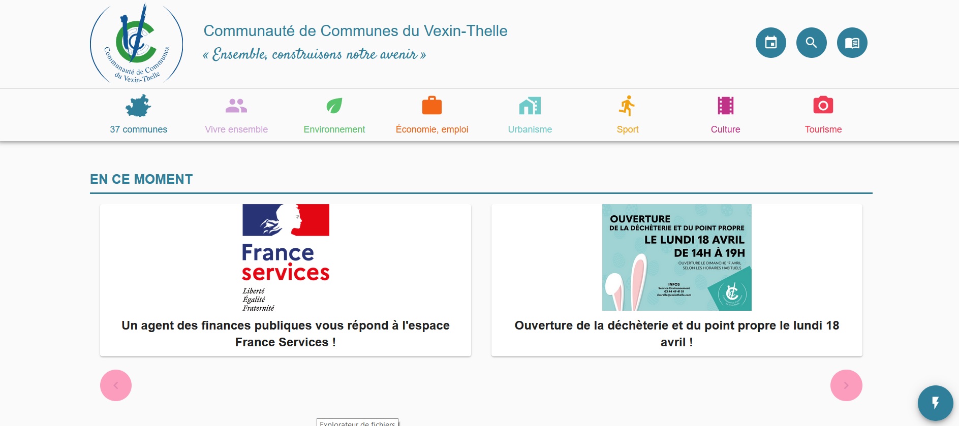 La Communauté de communes du Vexin-Thelle modernise son site Internet 