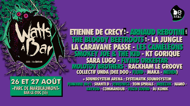 Le festival Watts à Bar est de retour au parc du château de Marbeaumont  