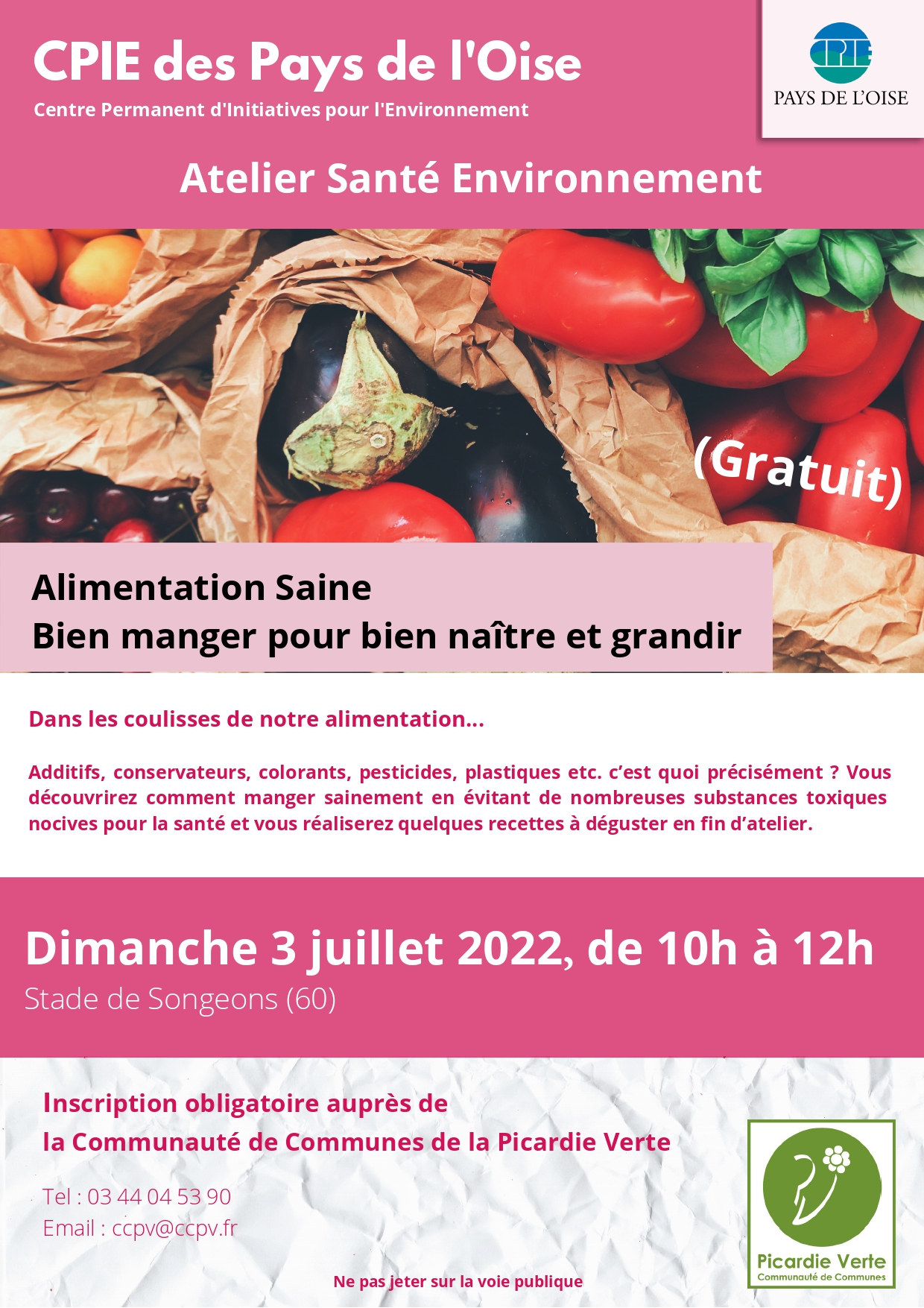 Santé/ envrionnement : un atelier sur l’alimentation saine à Songeons