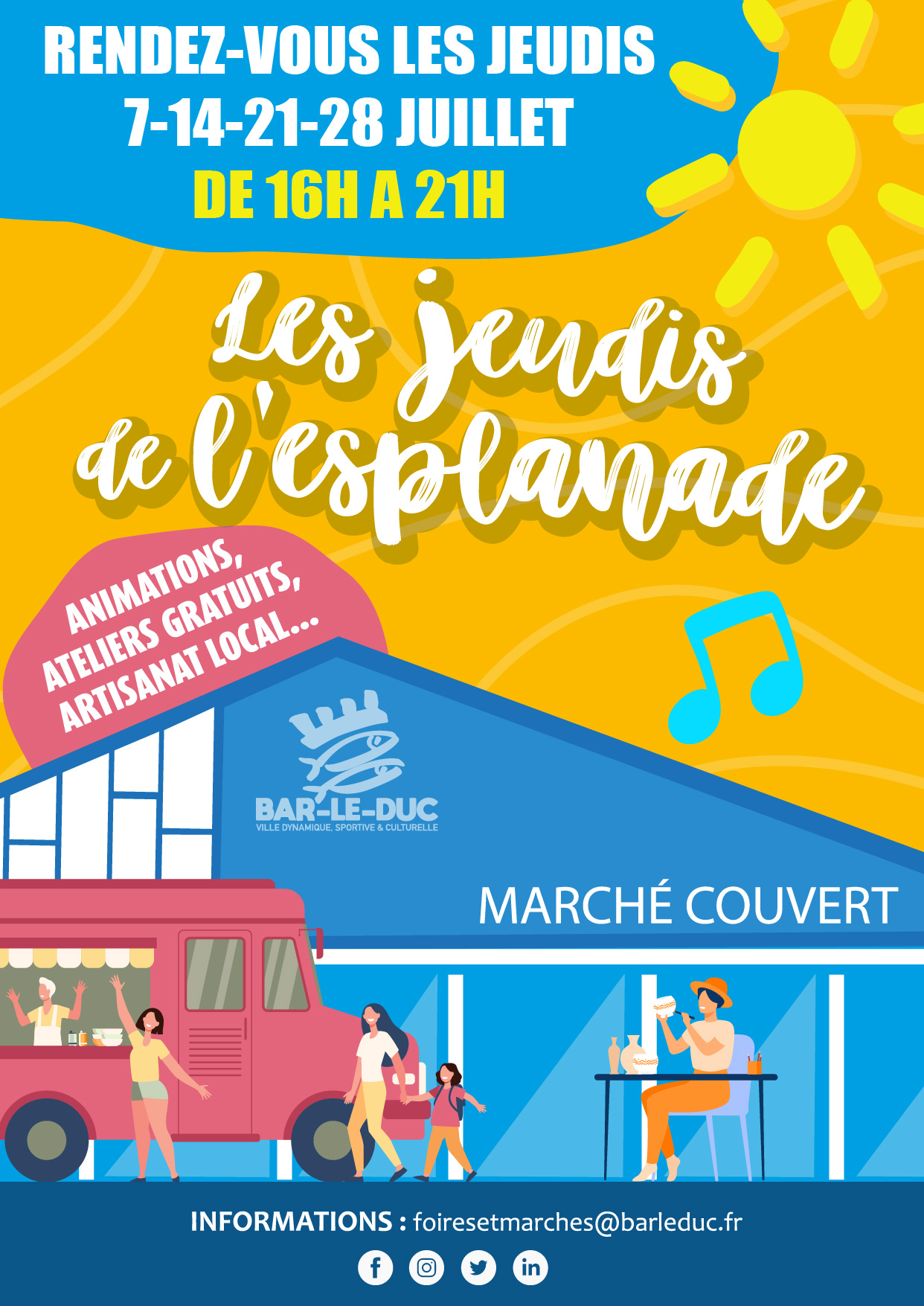 Les jeudis de l’esplanade de retour à Bar-le-Duc