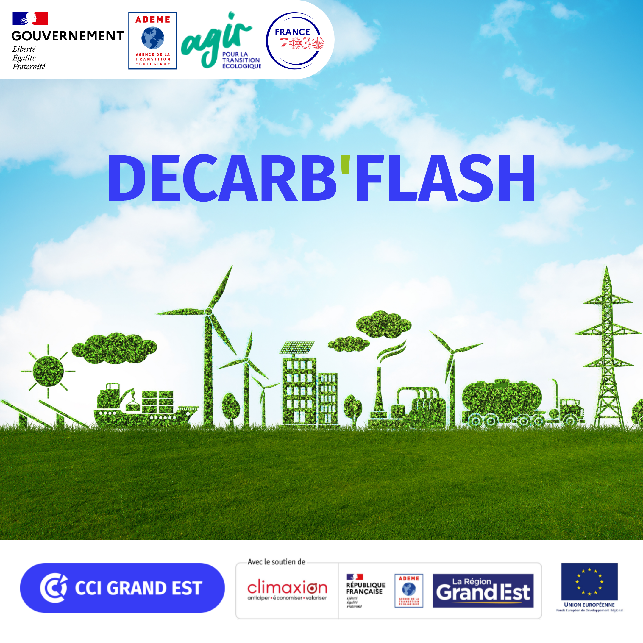 Décarb'Flash : entre 30 % et 55 % d’aide directe sur la transition écologique 