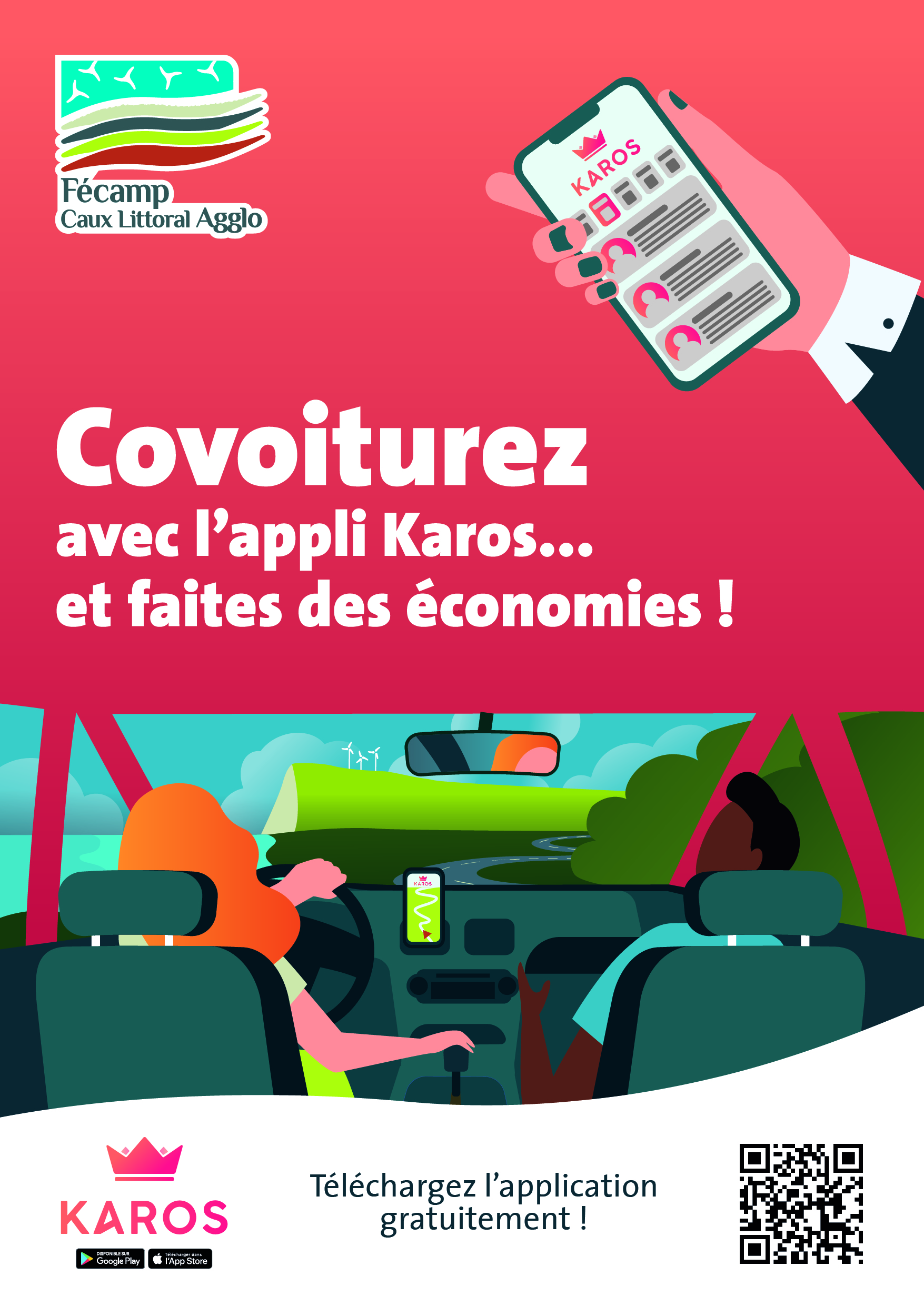 Karos, un nouveau service de covoiturage dans l'agglomération Fécamp Caux Littoral