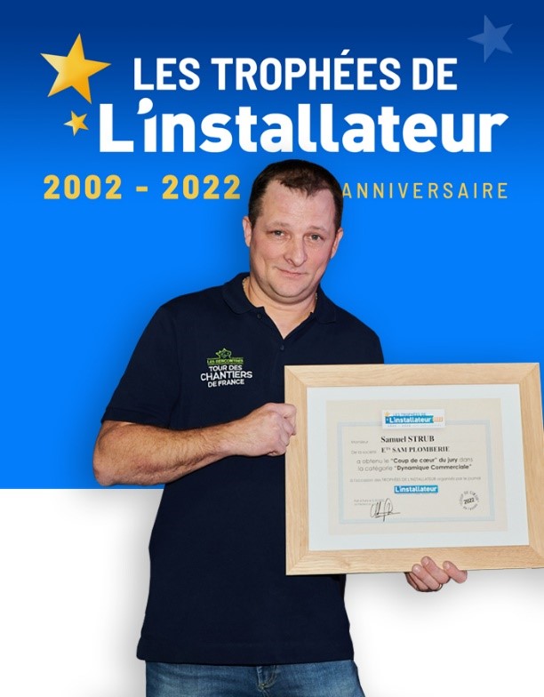 Trophées de l’Installateur 2022 : l’artisan Samuel Strub récompensé à Paris