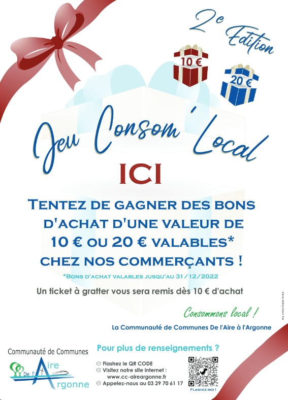 La Communauté de Communes de l’Aire à l’Argonne reconduit l’opération «Jeu consom’Local»