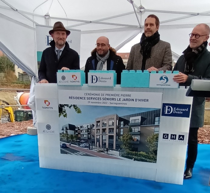 À Sarreguemines, la résidence services seniors Domitys Le Jardin d’Hiver a posé sa première pierre