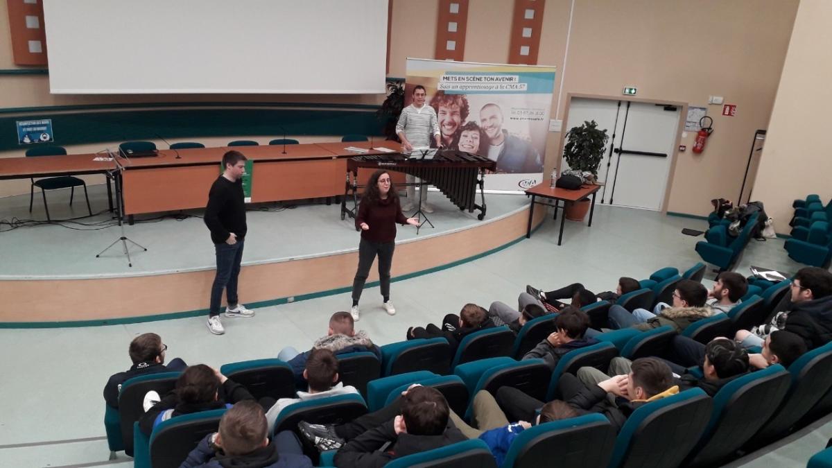 Les Concerts de Poche essaiment la musique au CFA du Campus des Métiers de Forbach