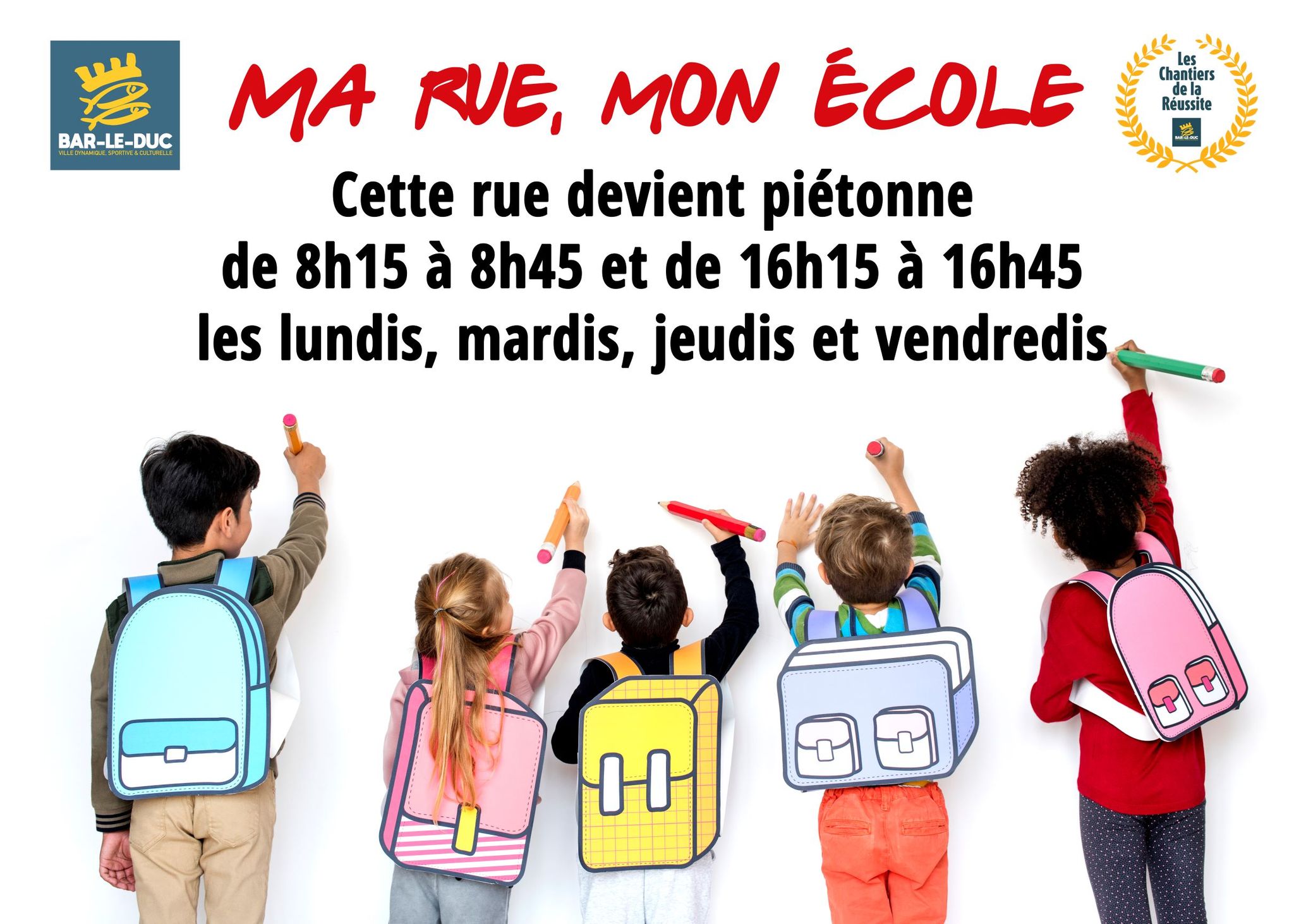 Bar-le-Duc : expérimentation du dispositif «Ma Rue Mon École» au quai Sadi Carnot