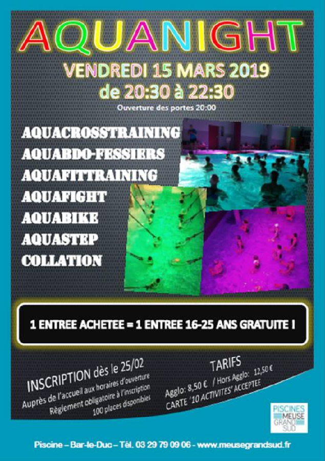Soirée «Aquanight» à la piscine de Bar-le-Duc