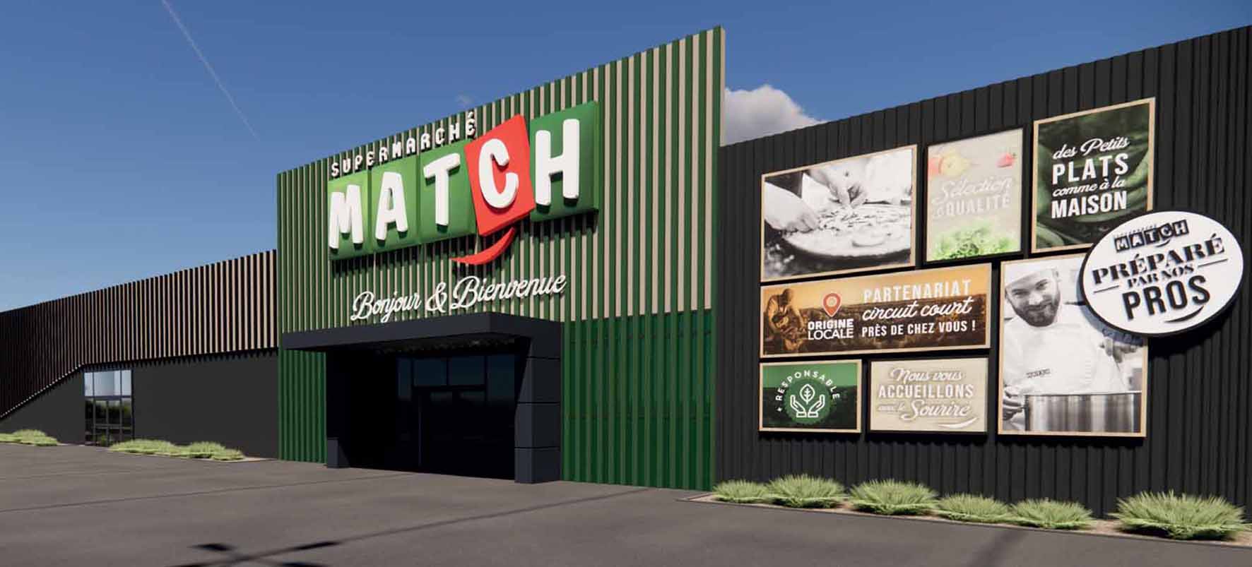 Supermarché Match :  une vitrine à Malzéville