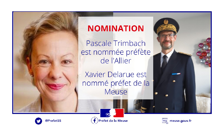 Xavier Delarue est nommé préfet de la Meuse