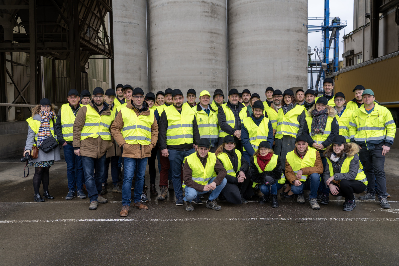 Les jeunes agriculteurs en visite du silo du port de Metz 