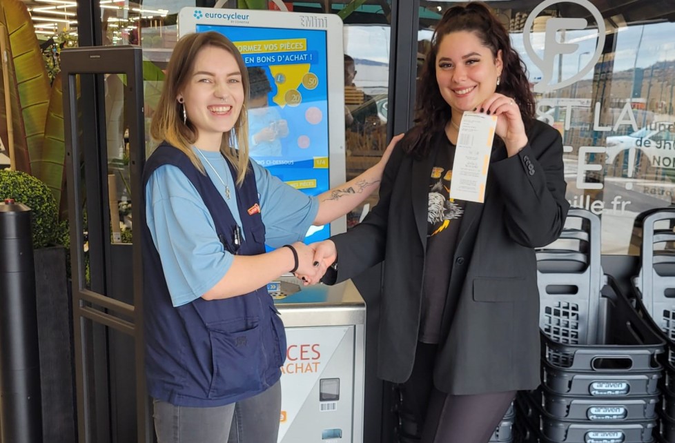 Coinstar France installe une nouvelle borne à La Foir'Fouille de Moulins-lès-Metz