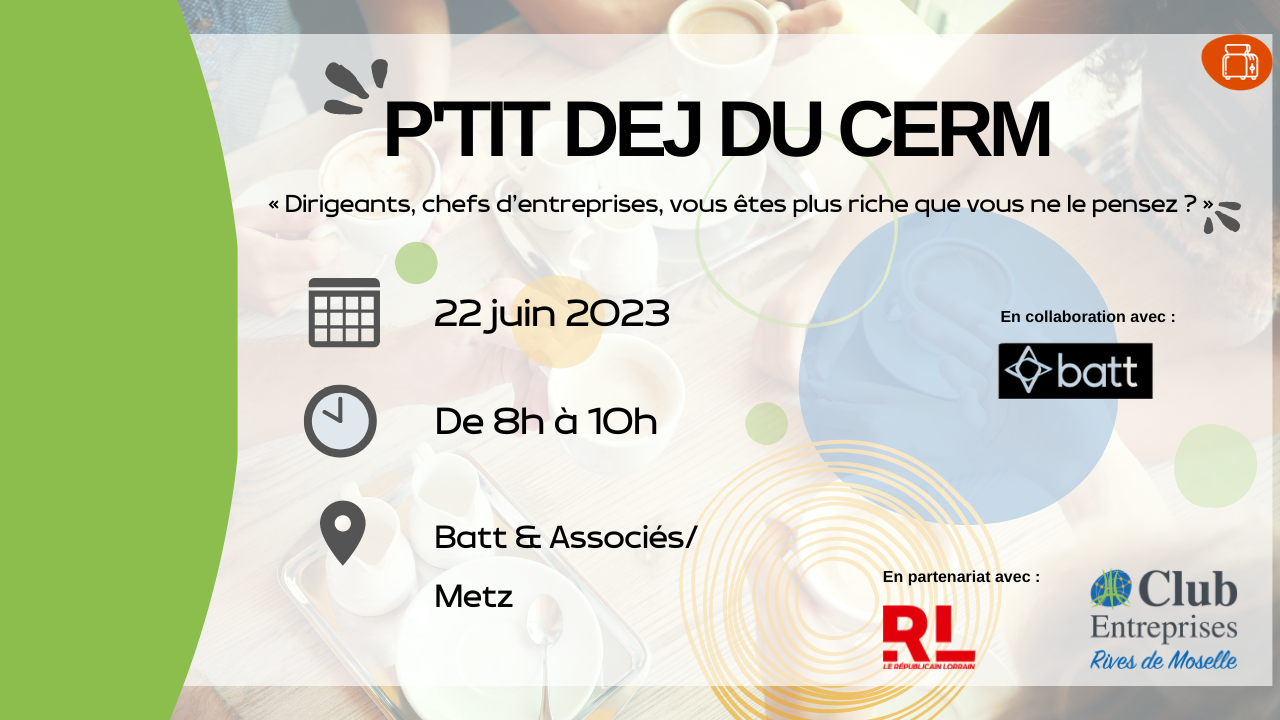 Le CERM organise un nouveau P’tit Déj à Metz