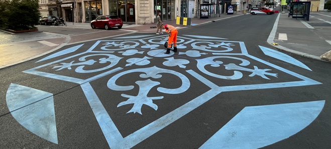 Dans la région, Hélios sécurise grâce au marquage routier
