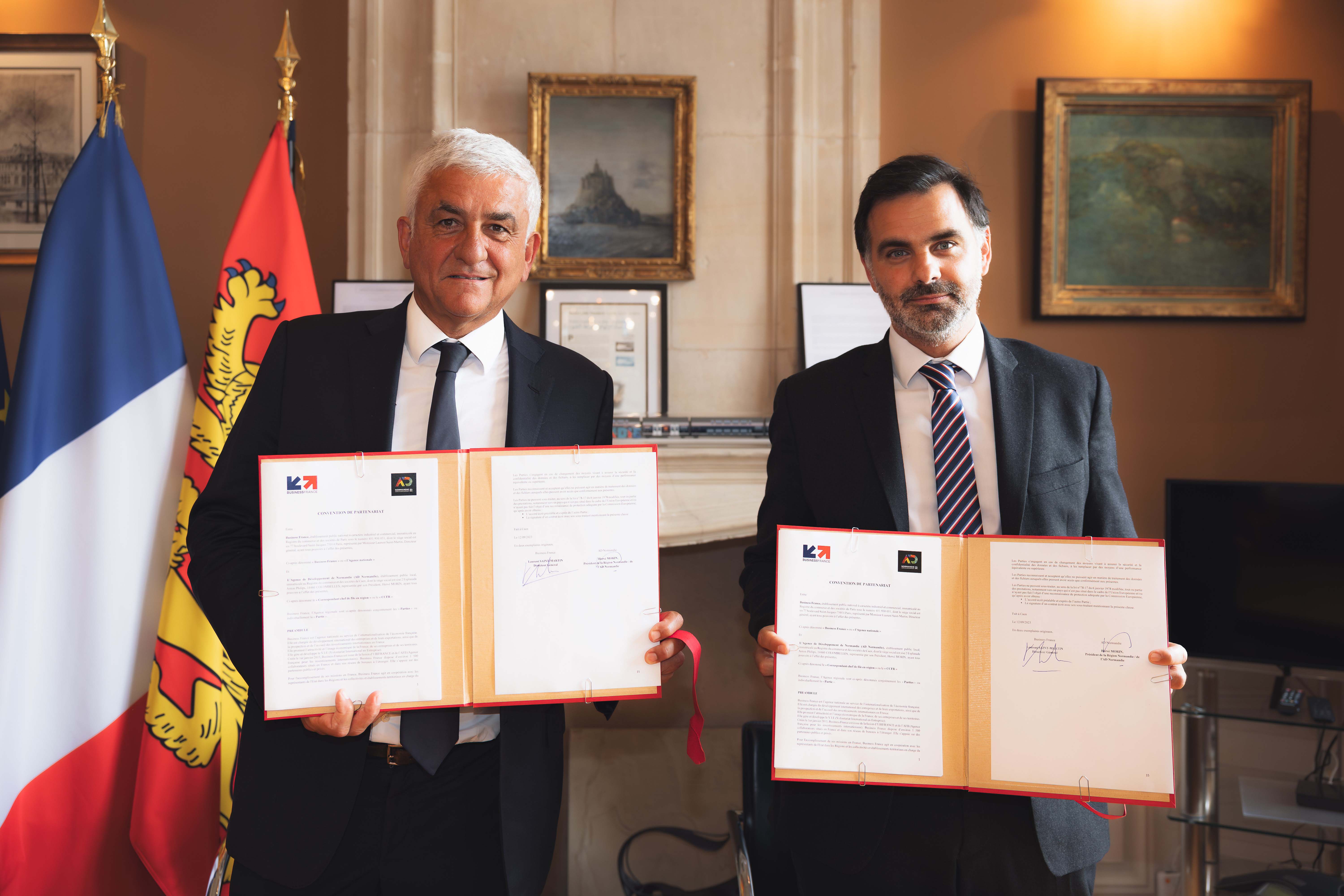 La Région Normandie, l’AD Normandie et Business France renouvellent leur partenariat