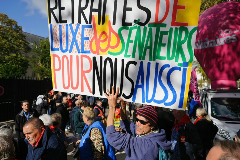 Manifestations de retraités pour une revalorisation de 10% des pensions