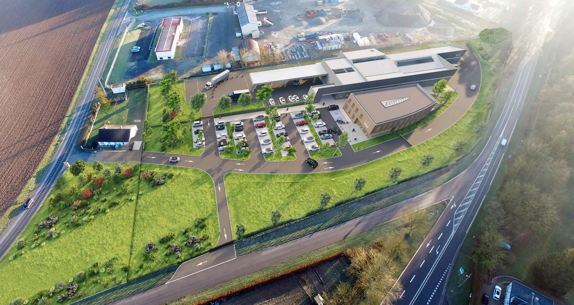 Doingt-Flamicourt : la Sicae pose la première pierre de son futur bâtiment